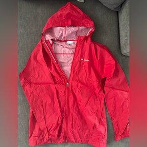 Kids Red Columbia rain jacket in XL